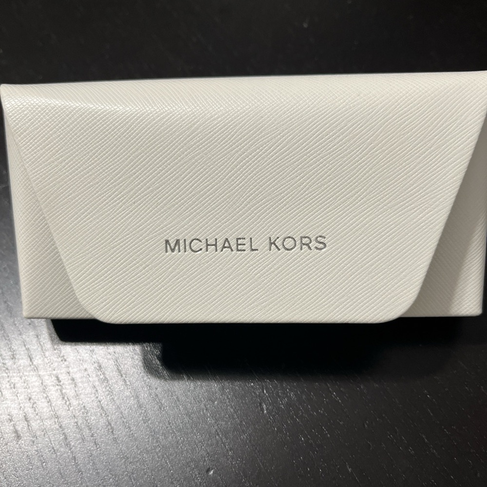 Michael Kors Elegant White Glasses Case